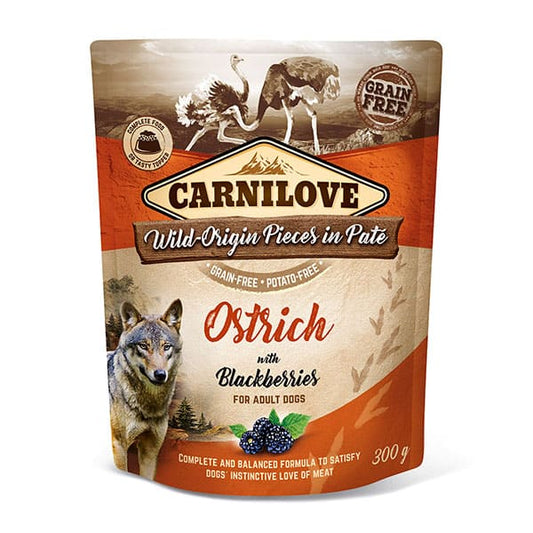 Carnilove Pouch Ostrich with Blackberries 300g