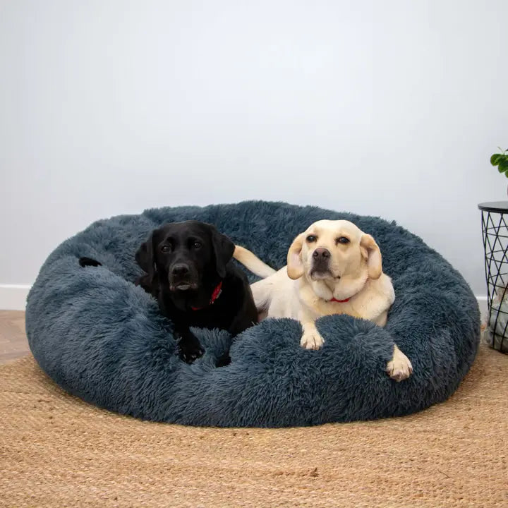 Ancol Giant Plush Donut Bed Graphite 130cm