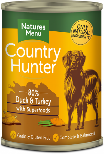 Natures Menu Country Hunter Dog Can 400g - Duck & Turkey