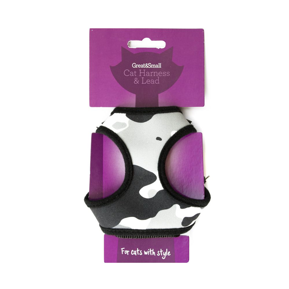 Great&Small Cat Harness Black Camo