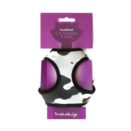 Great&Small Cat Harness Black Camo