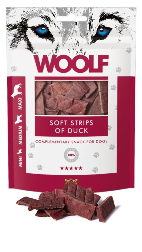 Woolf Soft Strips of Duck 100g