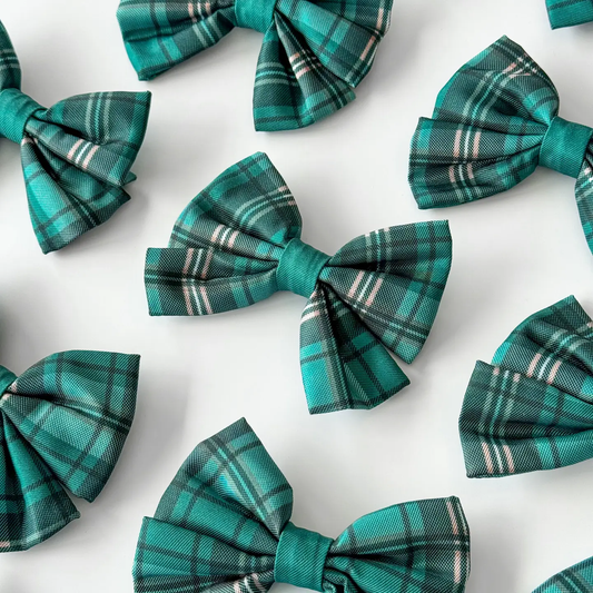The aDoraBle Pooch Co. Heritage Sailor Bow Tie - Pheasant Green