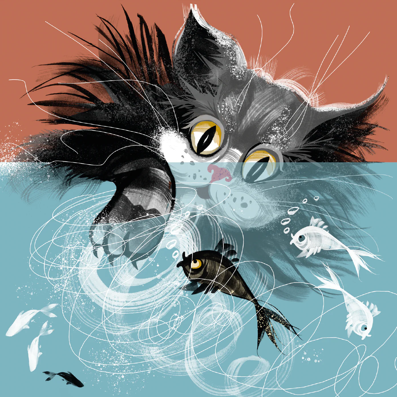 Lydia London - Cat Fish Card