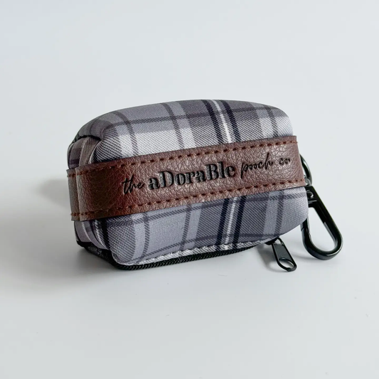 The aDoraBle Pooch Co. Heritage Poop Bag Holder - Gunsmoke Grey