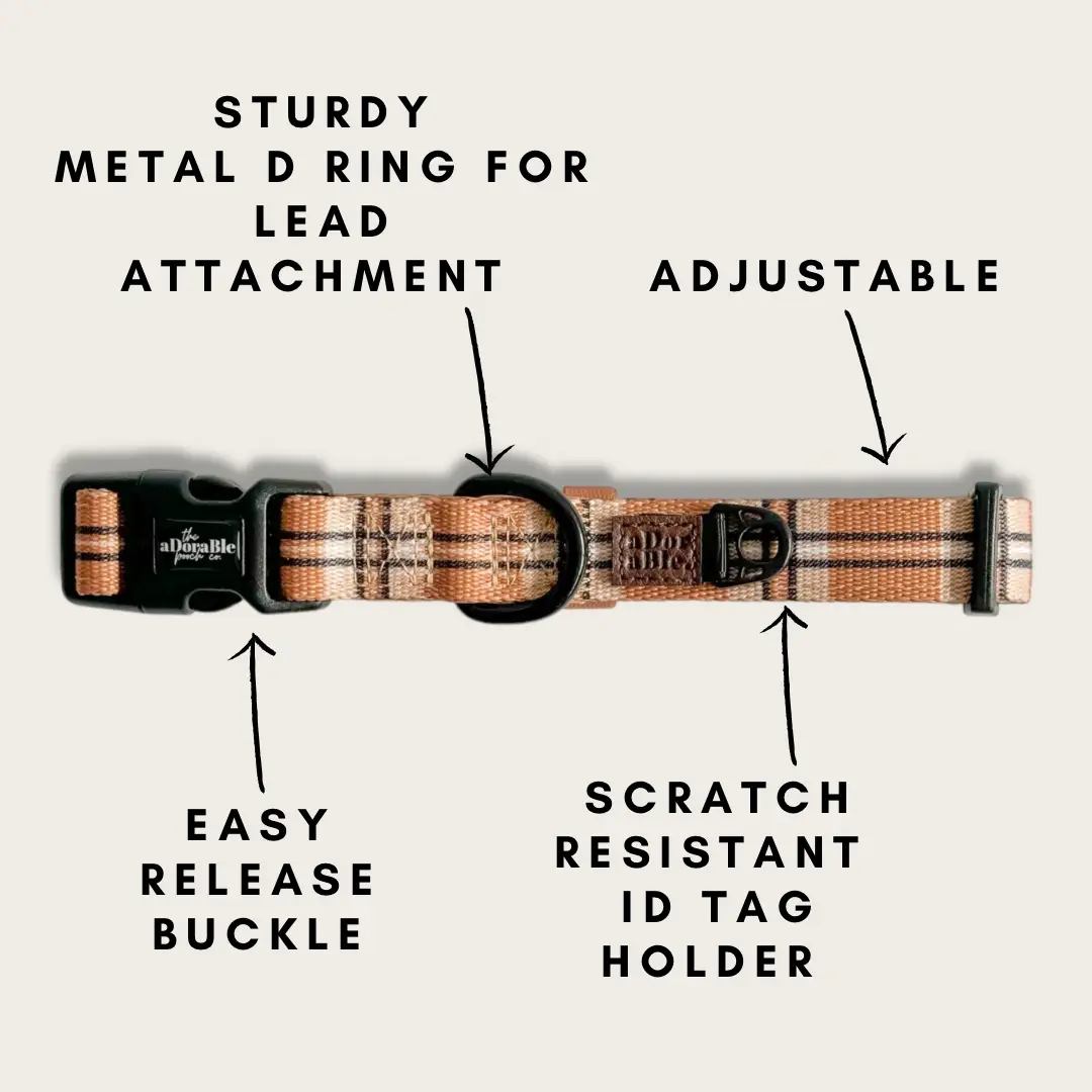 The aDoraBle Pooch Co. Collar Butterscotch Biscuit -