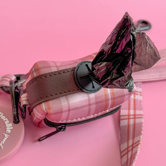 The aDoraBle Pooch Co. Heritage Poop Bag Holder - Strawberry Cottage