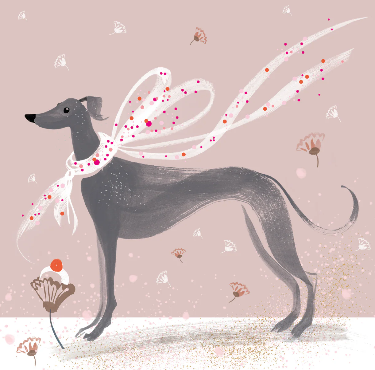 Lydia London - Whippet Dog Card