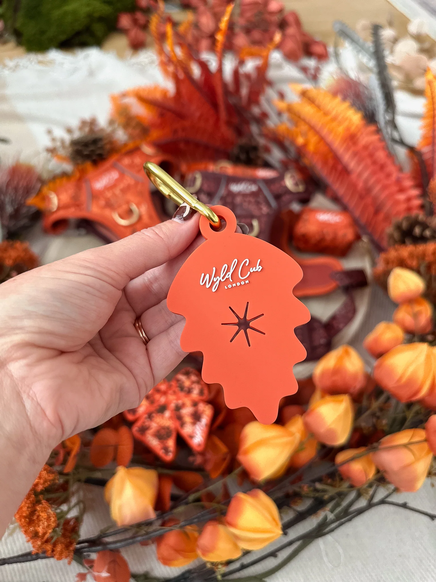 Wyld Cub Poop Bag Caddy Leaf - Ginger