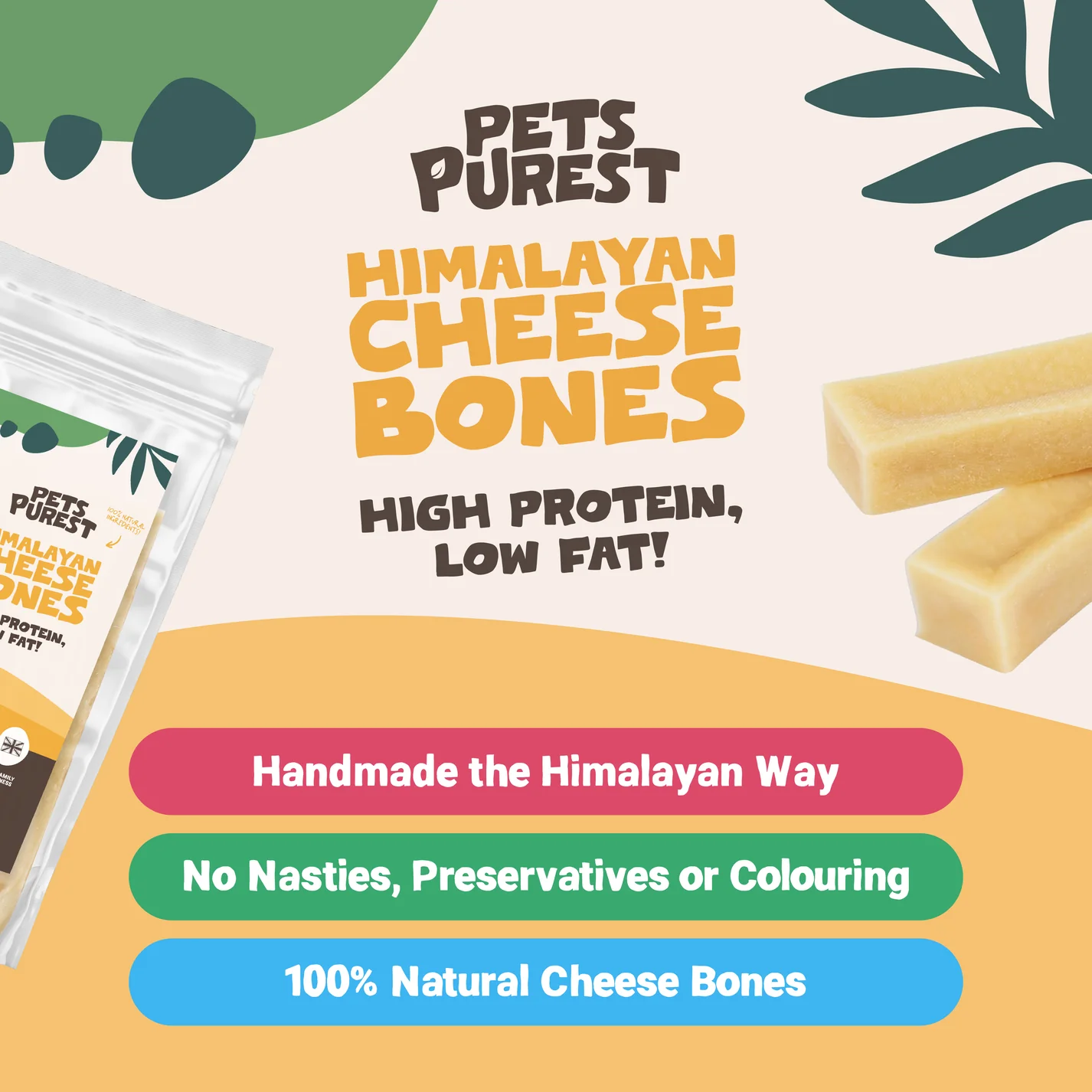 Pets Purest Himalayan Yak Chews Medium - 3pk
