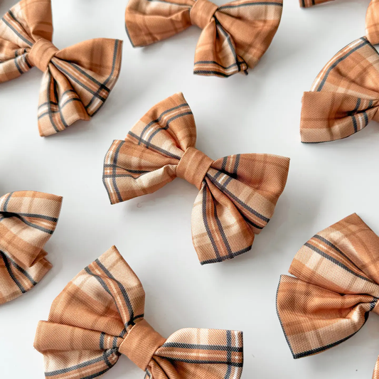 The aDoraBle Pooch Co. Heritage Sailor Bow Tie - Butterscotch Biscuit