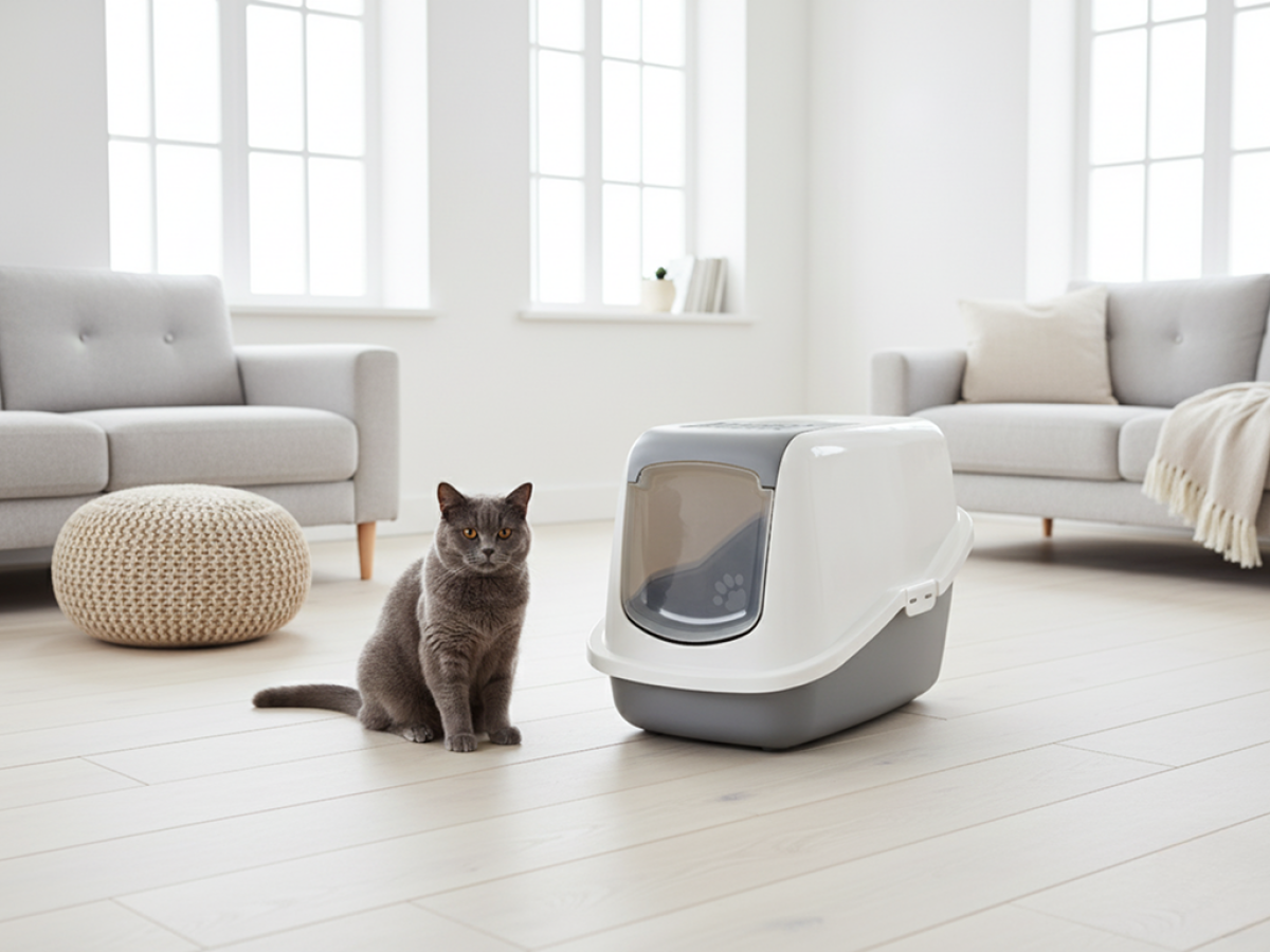 Savic Nestor Cat Toilet Grey 56x39x38.5