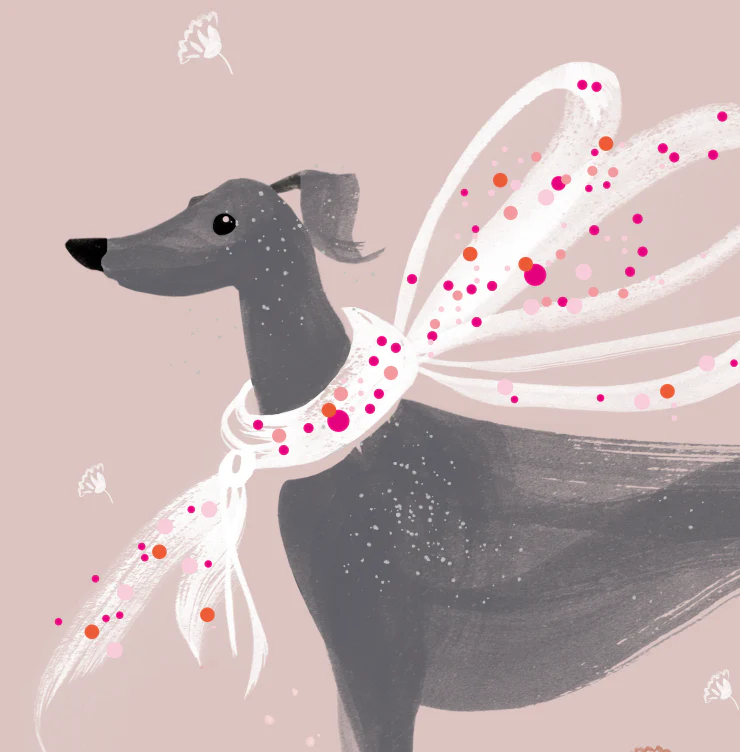 Lydia London - Whippet Dog Card