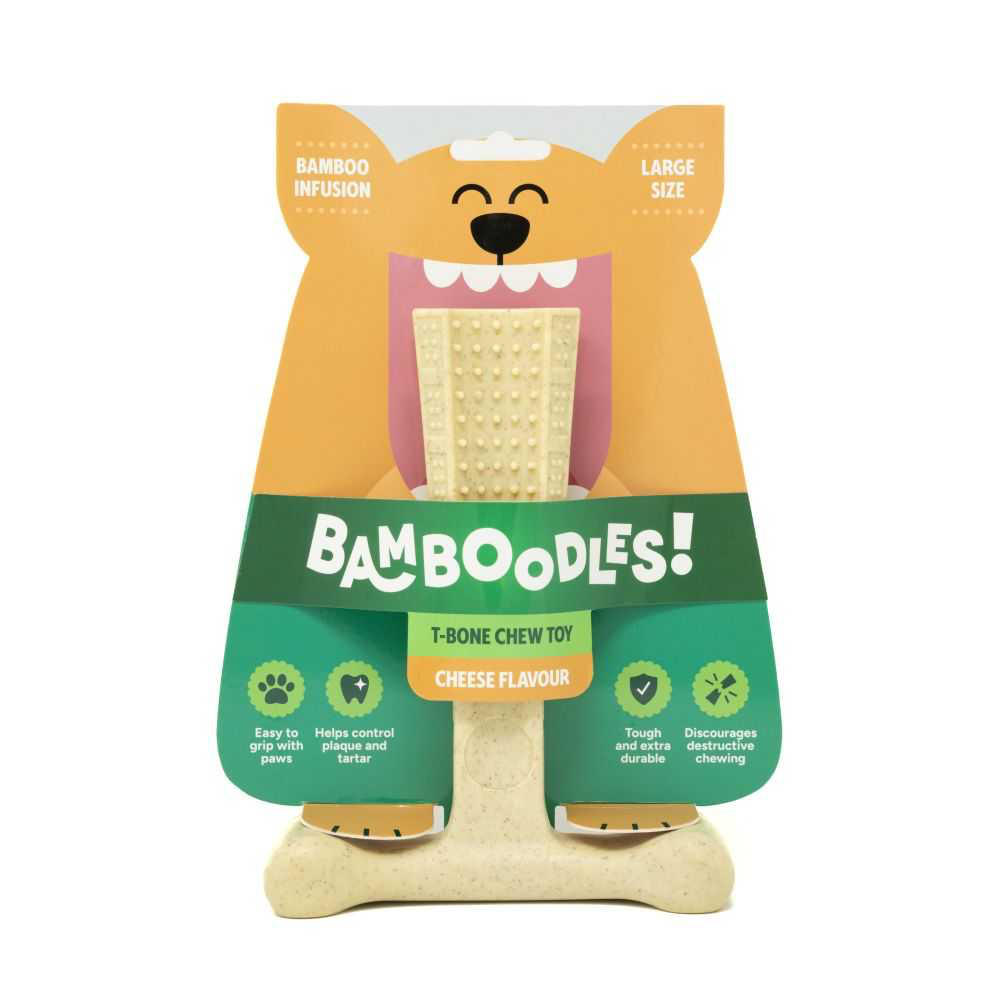 Bamboodles Dental Chew Toy Cheese -