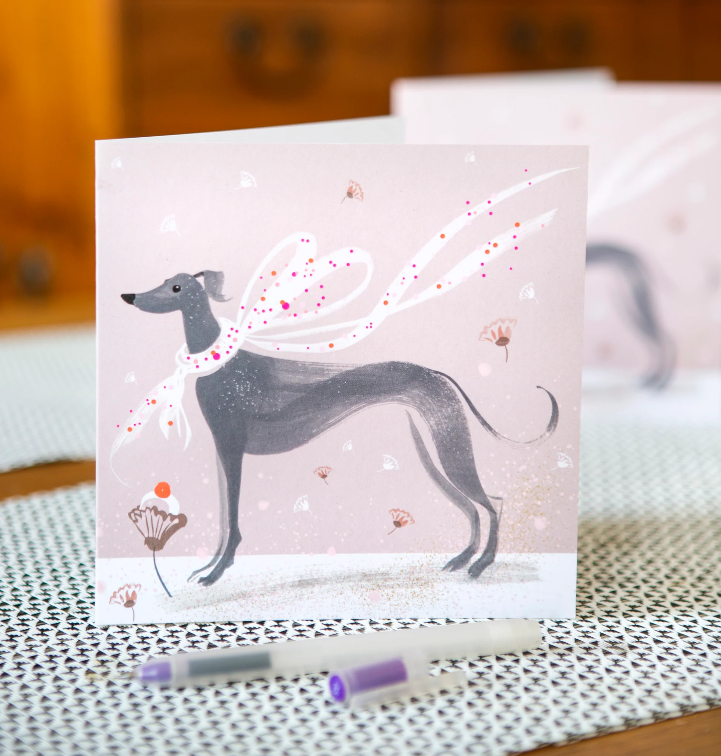 Lydia London - Whippet Dog Card