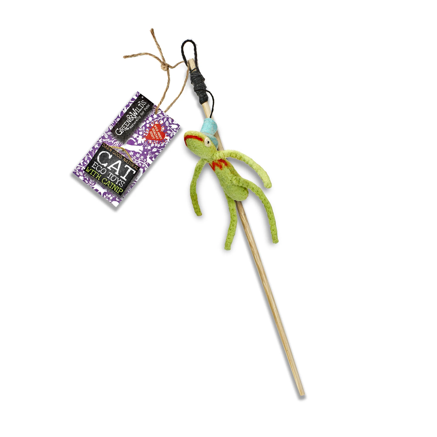 Green & Wild's Freddy Froglegs Catnip Teaser Cat Toy