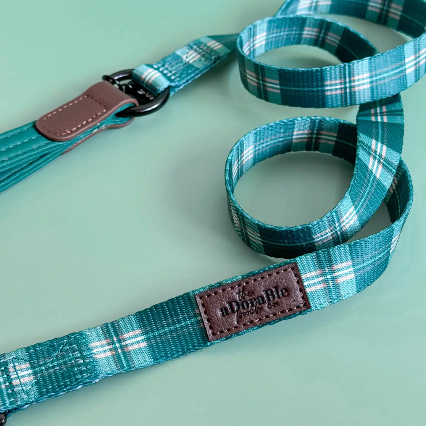 The aDoraBle Pooch Co. Heritage Lead - Pheasant Green