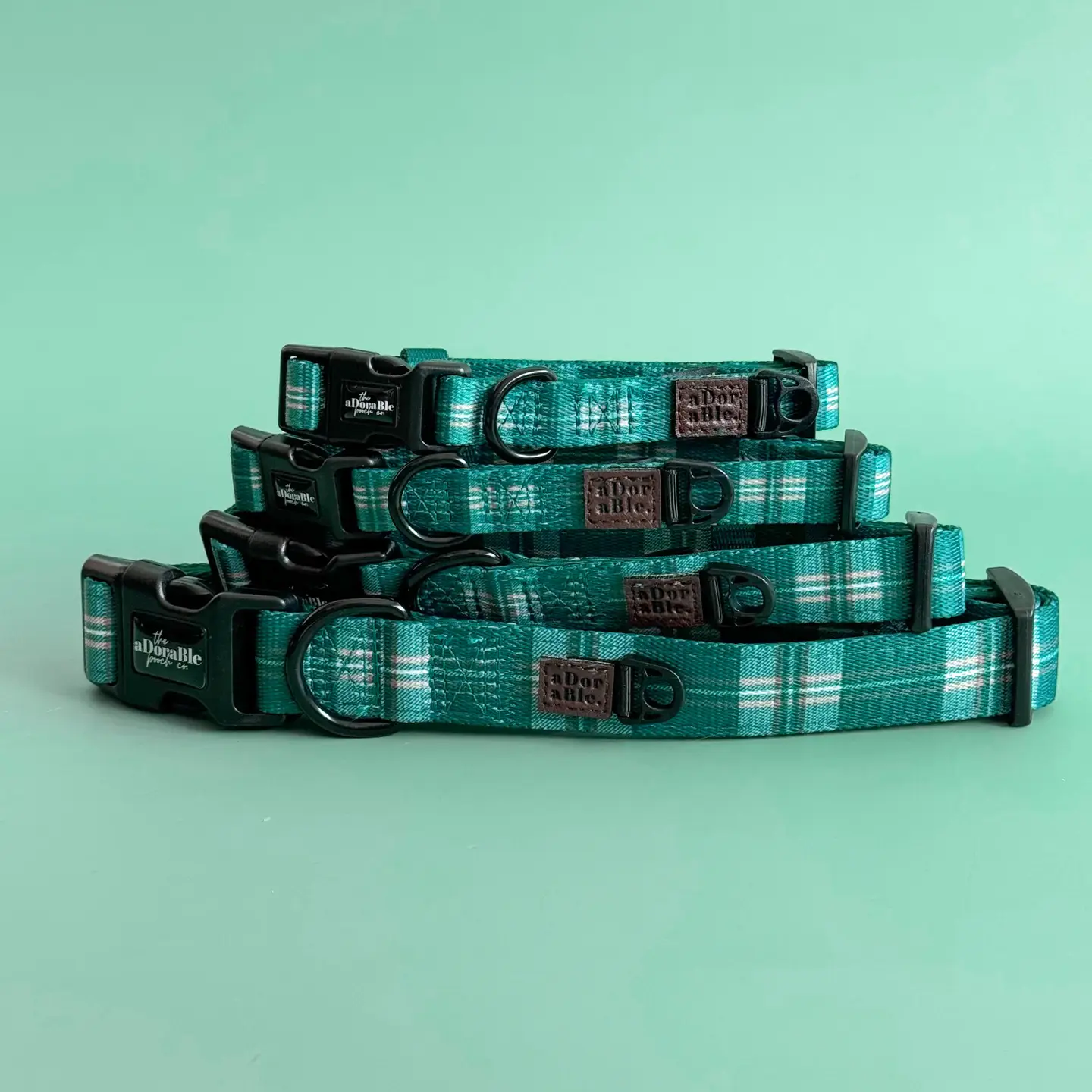 The aDoraBle Pooch Co. Heritage Collar Pheasant Green