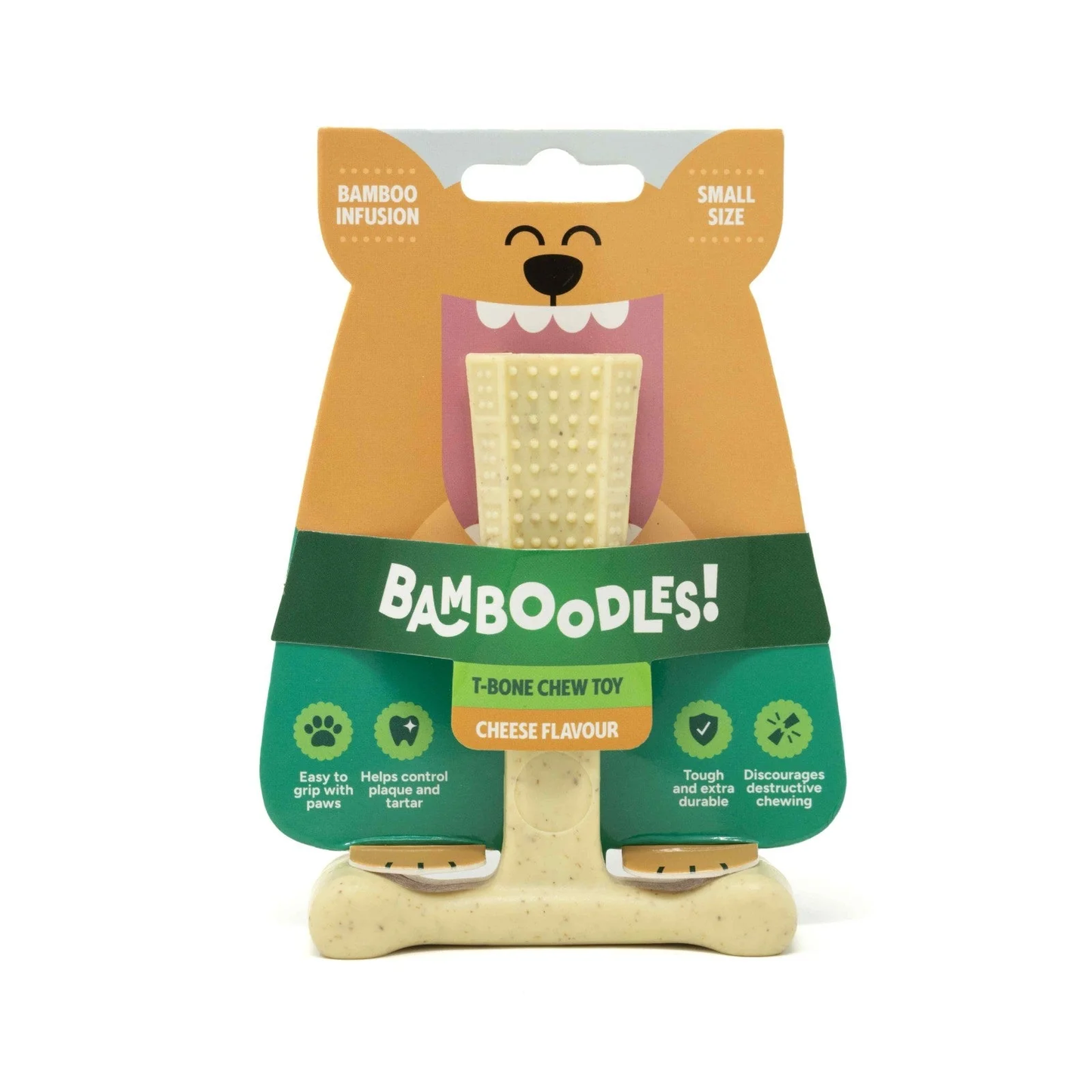 Bamboodles Dental Chew Toy Cheese -