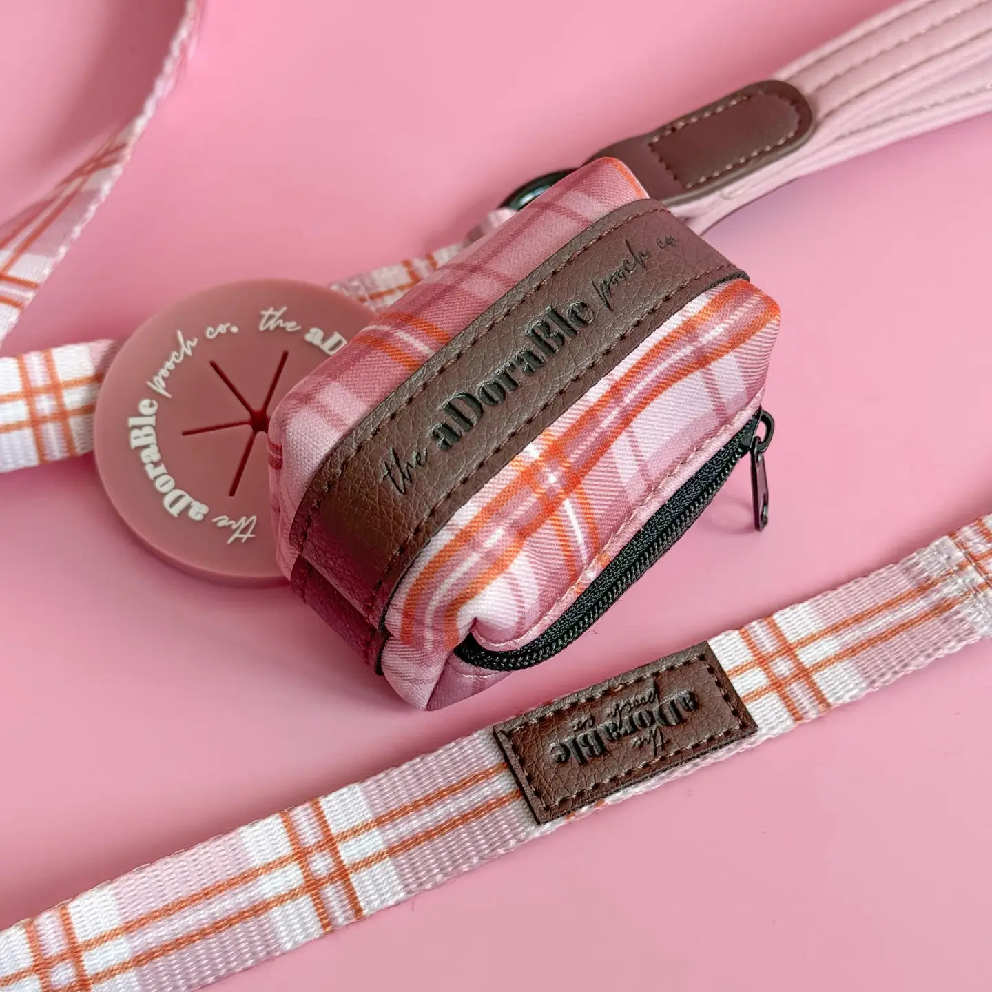 The aDoraBle Pooch Co. Heritage Poop Bag Holder - Strawberry Cottage
