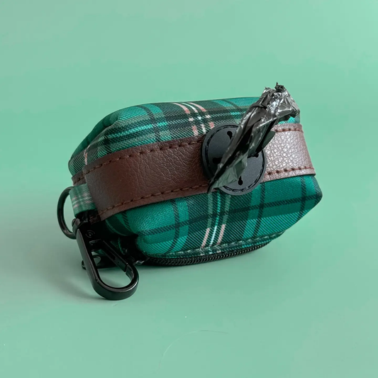 The aDoraBle Pooch Co. Heritage Poop Bag Holder - Pheasant Green