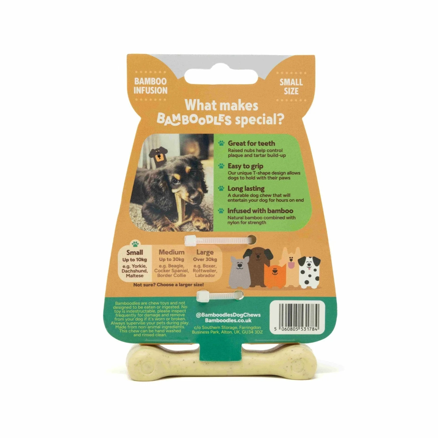 Bamboodles Dental Chew Toy Cheese -