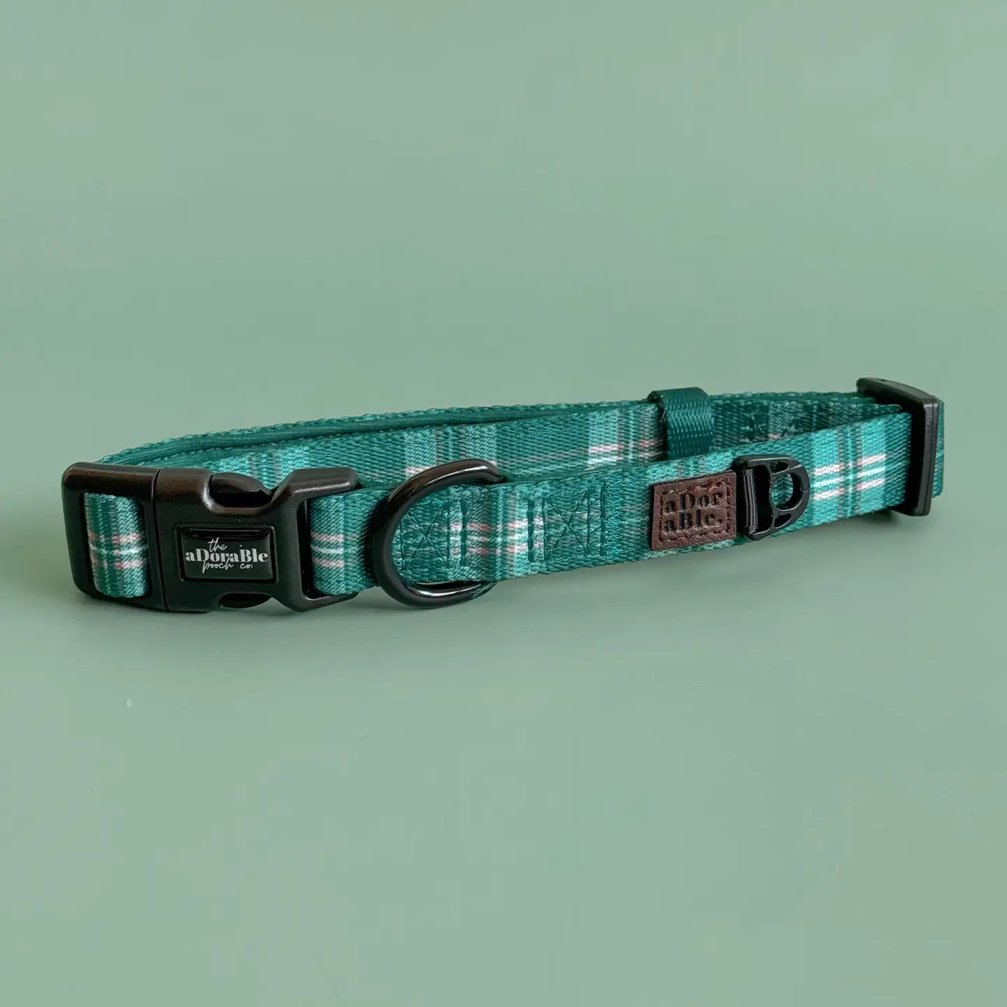 The aDoraBle Pooch Co. Heritage Collar Pheasant Green