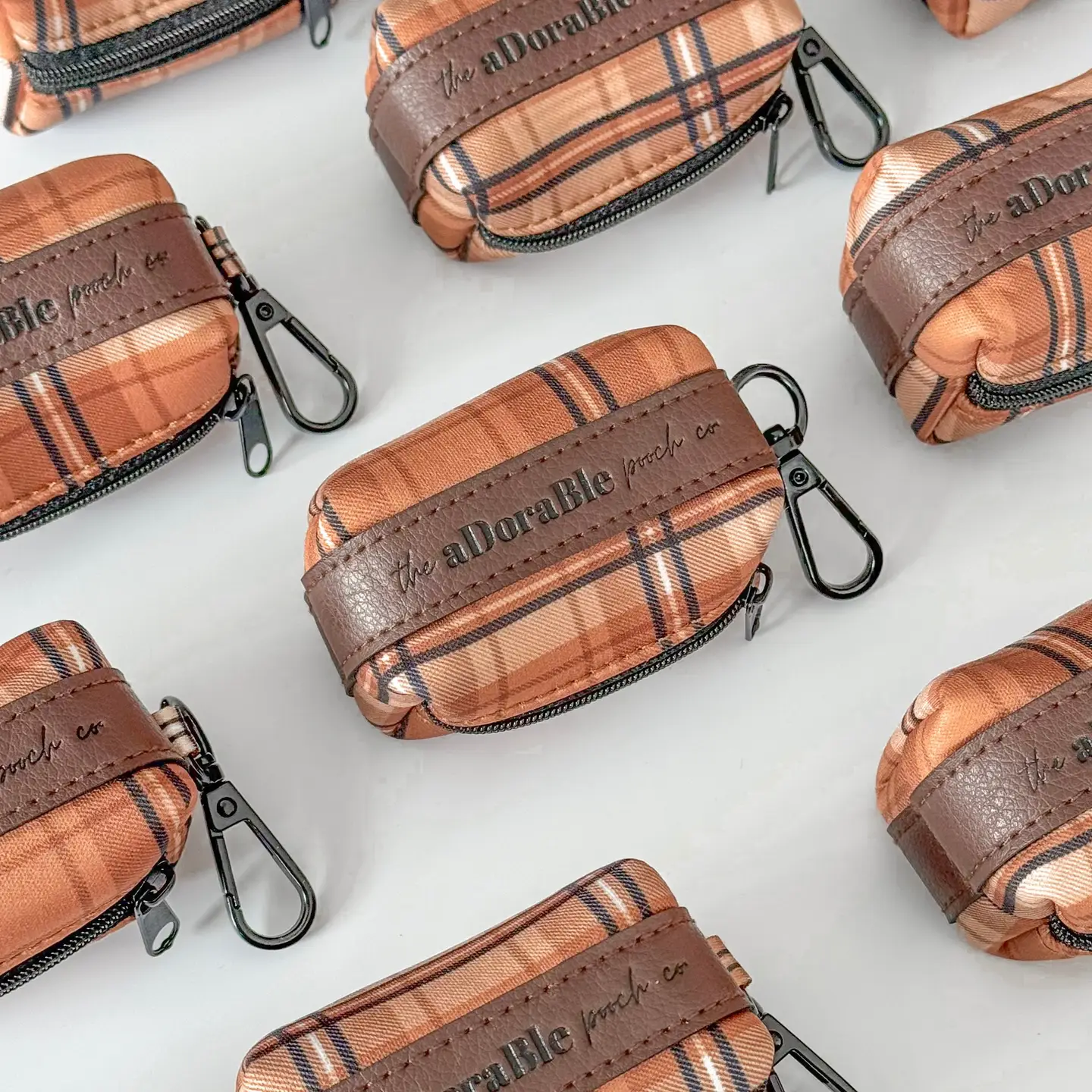 The aDoraBle Pooch Co. Heritage Poop Bag Holder - Butterscotch Biscui