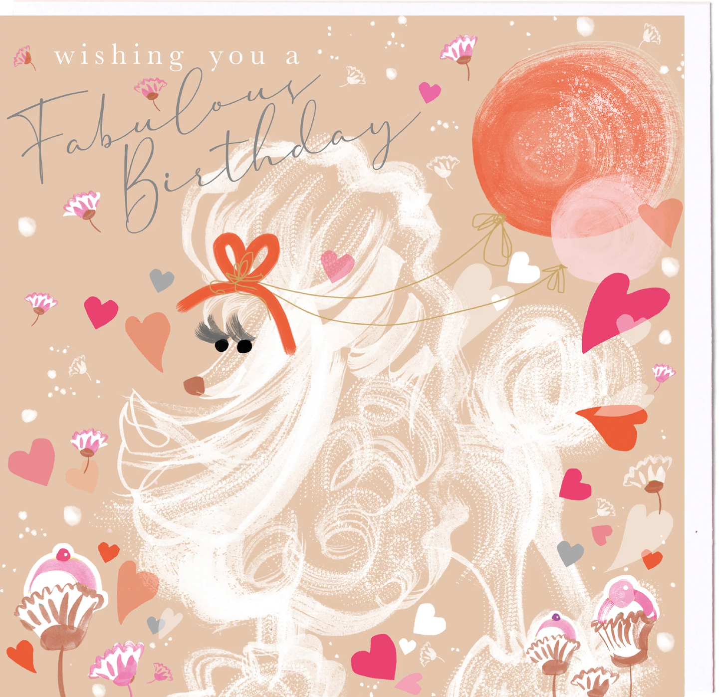 Lydia London -  Poodle Happy Birthday Card