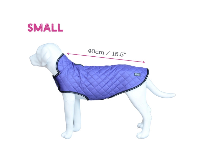 Henry Wag Quilted Dog Jacket Purple
