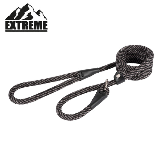 Ancol Extreme Rope Slip Lead Black & Grey 1.5m