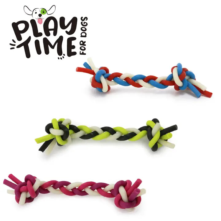 Ancol Playtime Chase Glow In The Dark Knot Dog Toy