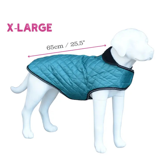 Henry Wag Quilted Dog Jacket Teal