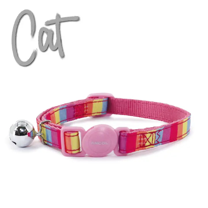 Ancol Rainbow Cat Collar Pink