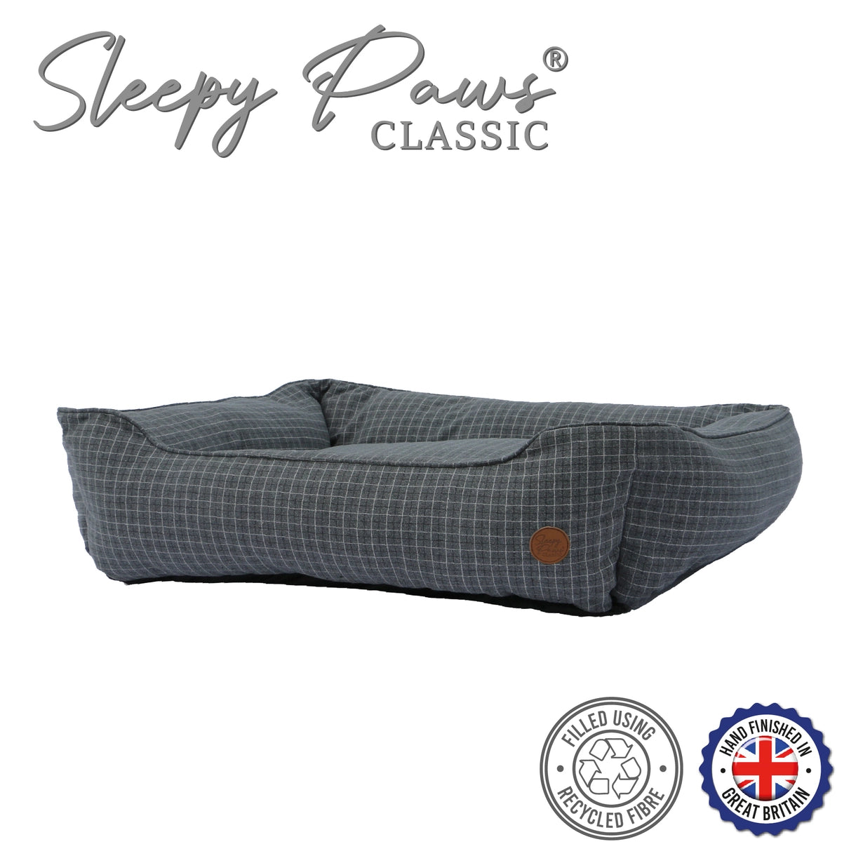 Ancol Blue Check Bed XL 84x105cm