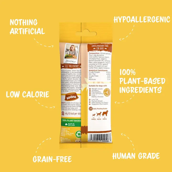 Soopa Banana & Peanut Butter Sticks 100g