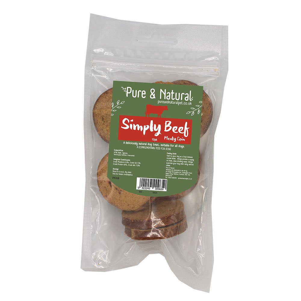 Pure & Natural Simply Beef Coins 10pk