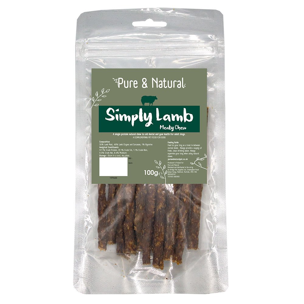 Pure & Natural Simply Lamb Sticks 100g