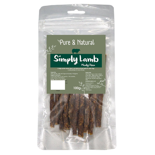 Pure & Natural Simply Lamb Sticks 100g