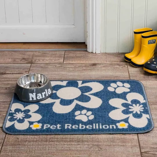 Pet Rebellion Dinner Mate Blue Flower 40x60cm