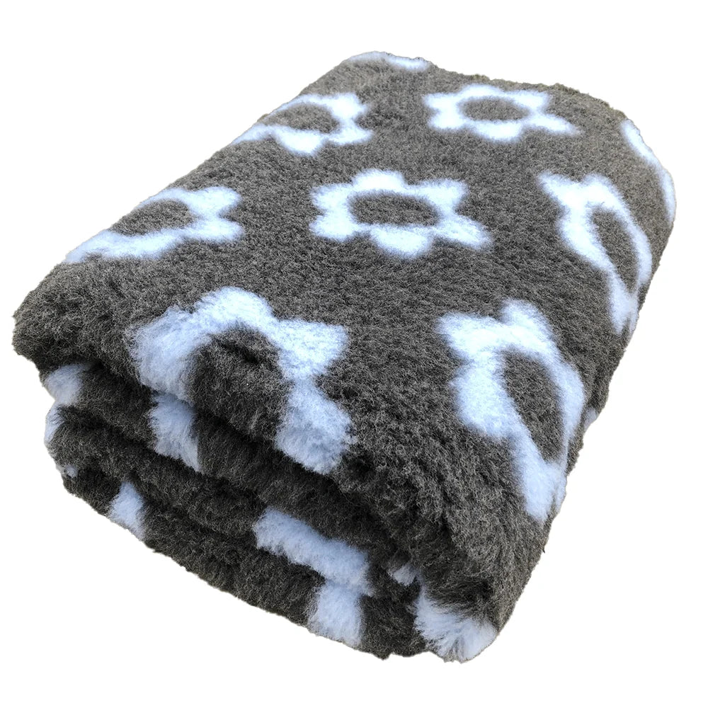 ProFleece Vet Bedding Non-Slip Charcoal Flower