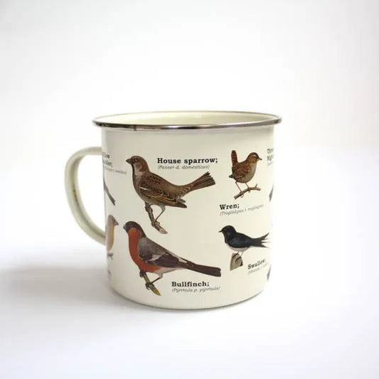 Garden Birds Enamel Mug