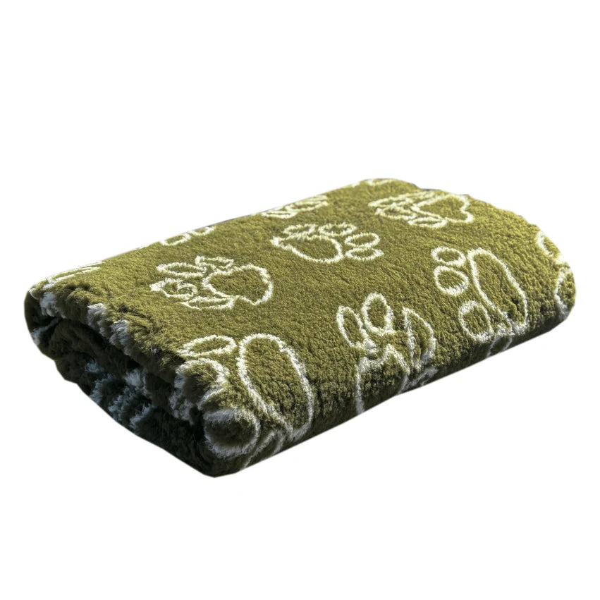 ProFleece Vet Bedding Non-Slip Olive Paw