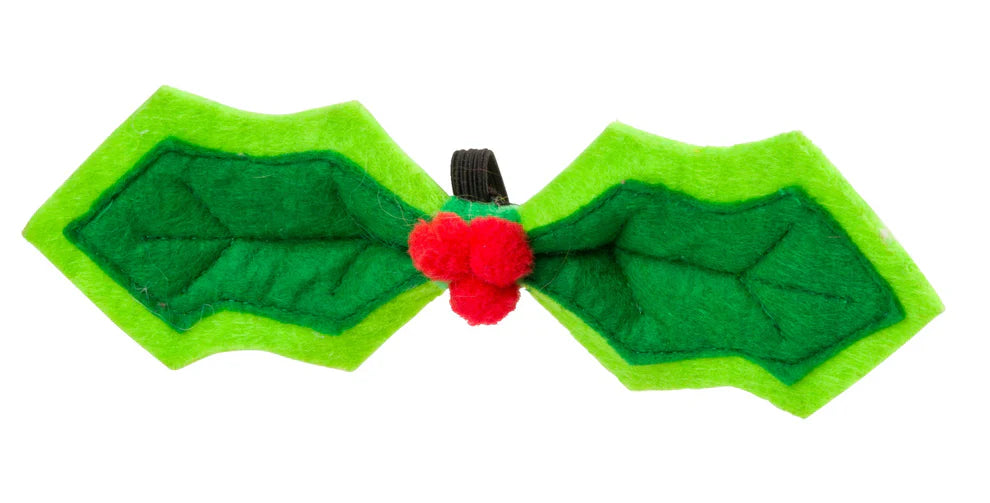 House of Paws Christmas Holly Bow Tie