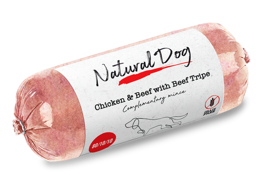 Natural Dog Chicken & Beef with Tripe 80:10:10