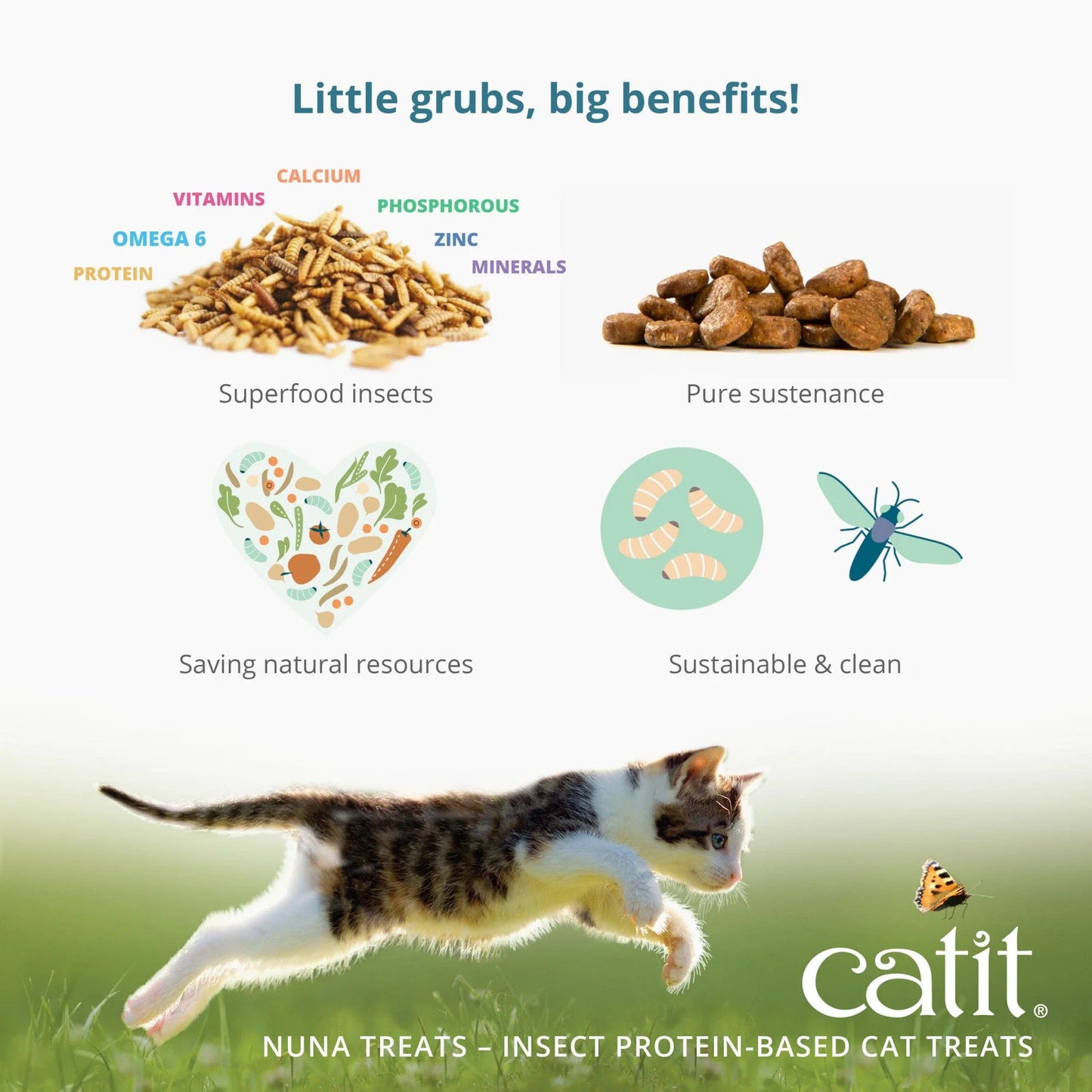 Catit Nuna Treats Insect & Herring 60g