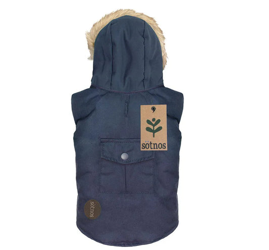 Sotnos Fur Trim Parka Navy