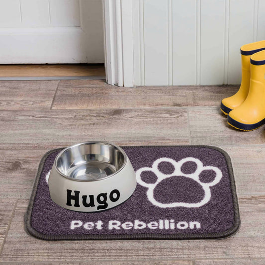 Pet Rebellion Mini Mate Dark Grey Food Mat 30x40cm