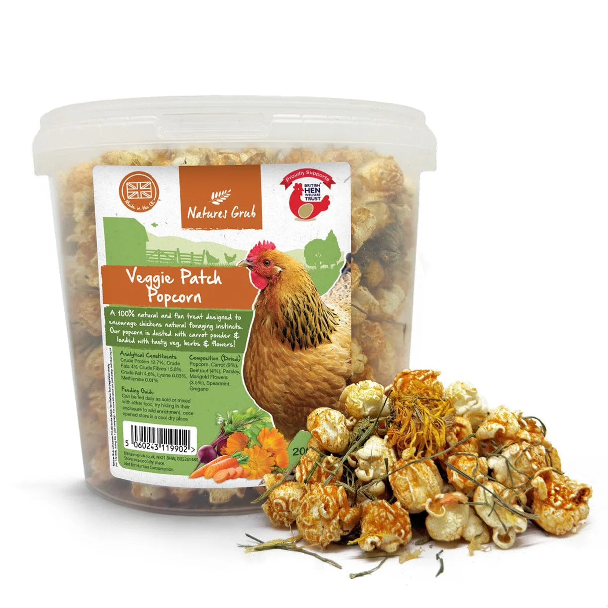 Natures Grub Veggie Patch Popcorn 200g