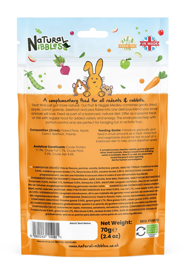 Natural Nibbles Fruit & Veggie Medley 70g